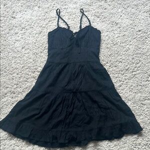 Hollister Black Ruffled Mini Sundress